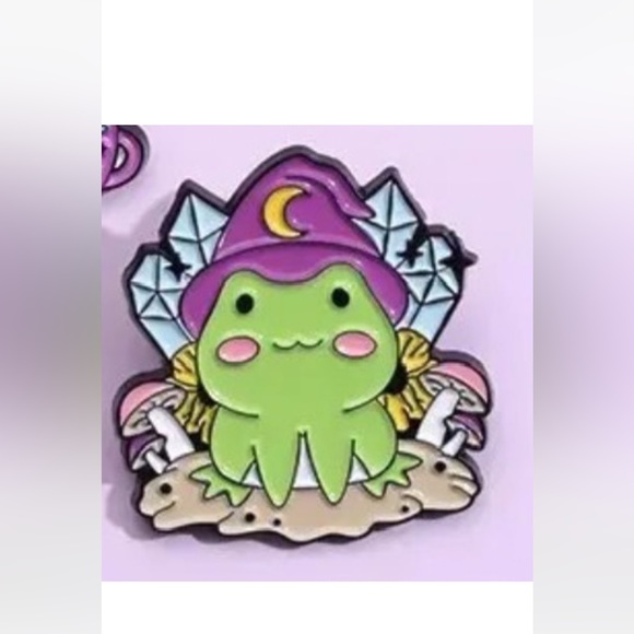 $2 FROG WITCH ENAMEL METAL PIN/BROOCH. NEW. $2 WITH ANY $10 ORDER OR MORE - Picture 2 of 16